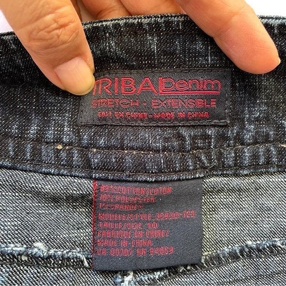 Vintage Maxi Denim Jean Skirt - 10/32-33" Waist, LONG BACK SLIT! - Picture 4 of 11